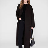 Hunter Wool and Cashmere Coat - Deep Brown