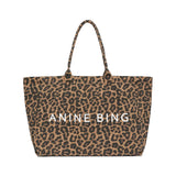 Leo Canvas Tote - Black and Brown Leopard