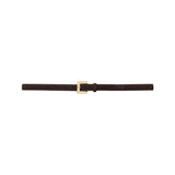 Nicola Leather Belt - Dark Brown Suede