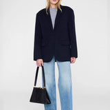 Quinn Oversized Blazer - Midnight Blue Cashmere Blend
