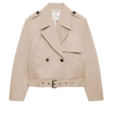 Greer Cotton Twill Jacket - Oatmeal