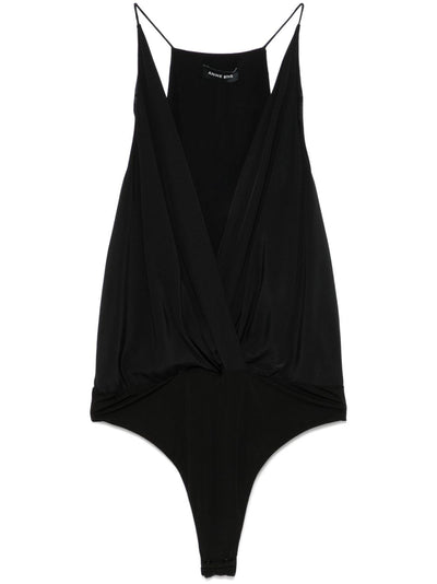 Shiloh Silk Crepe Bodysuit - Black