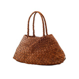 Santa Croce Large Woven Leather Tote - Tan