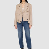 Greer Cotton Twill Jacket - Oatmeal