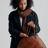 Santa Croce Large Woven Leather Tote - Tan