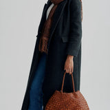 Santa Croce Large Woven Leather Tote - Tan