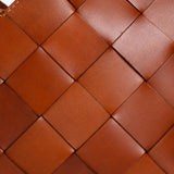 Castello Woven Leather Bag -Tan