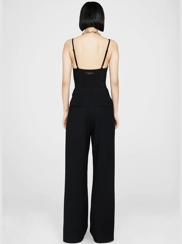 Carrie Wool-Blend Pant - Black Twill