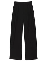 Carrie Wool-Blend Pant - Black Twill