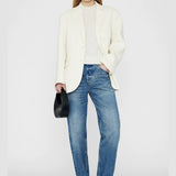 Quinn Oversized Blazer - White Cashmere Blend