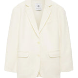 Quinn Oversized Blazer - White Cashmere Blend