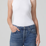 Isabel Rib Tank - White