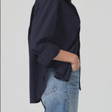 Kayla Shrunken Shirt - Navy