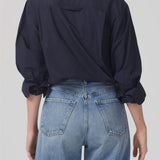 Kayla Shrunken Shirt - Navy