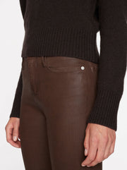 Le Sylvie High-Rise Coated Jean - Dark Chocolate
