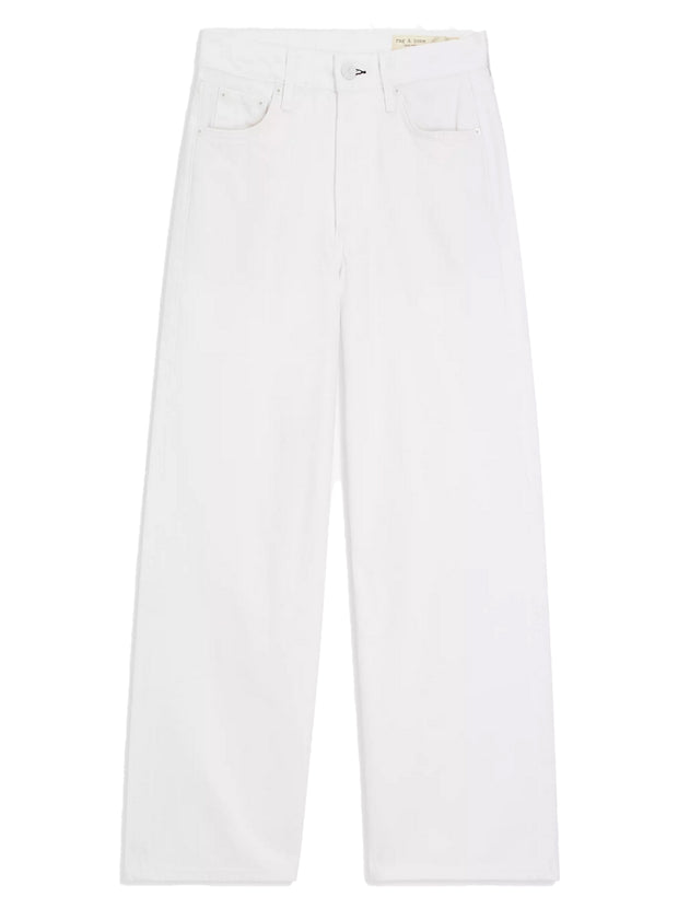 Andi High Waist Wide Leg Ankle Jeans - Optic White