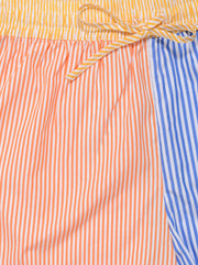 Charlie Cotton Stripe Short - Pacific Blue/Marmalade/Buttercup