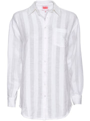 Oxford Tunic-Linen Stripe - Marshmallow