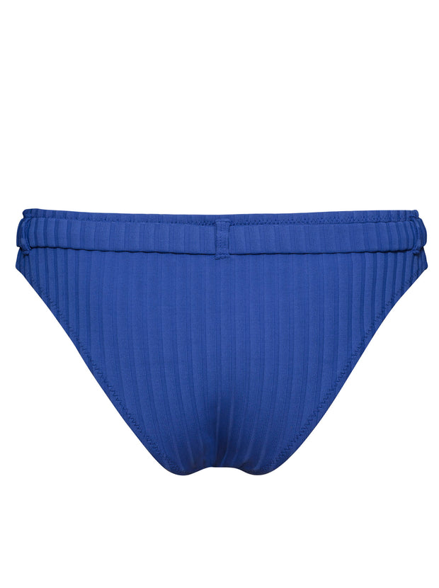 Rachel Belt Swimsuit Solid Rib Bottom - Varsity Blue