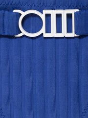 Rachel Belt Swimsuit Solid Rib Bottom - Varsity Blue