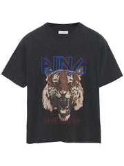 Tiger Cotton Tee - Washed Black