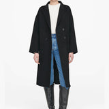 Dylan Wool-Blend Coat - Black