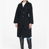 Dylan Wool-Blend Coat - Black