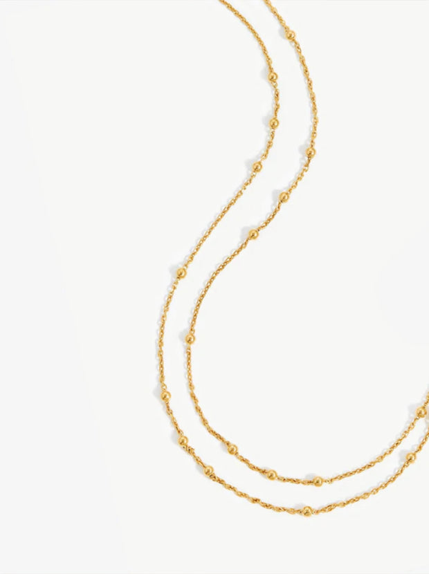 Double Chain Necklace - Gold