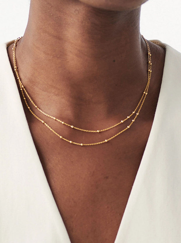 Double Chain Necklace - Gold