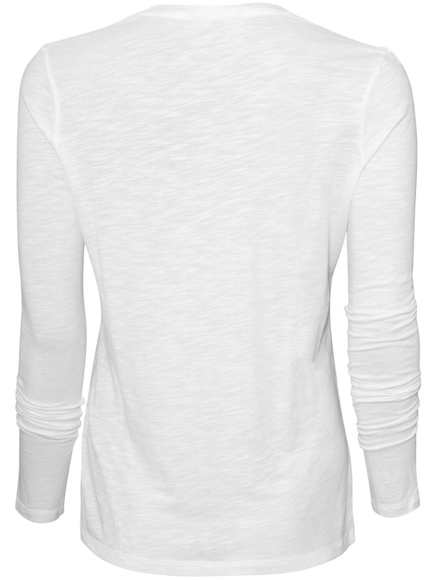 Jacksonville Cotton-blend L/S Tee - White