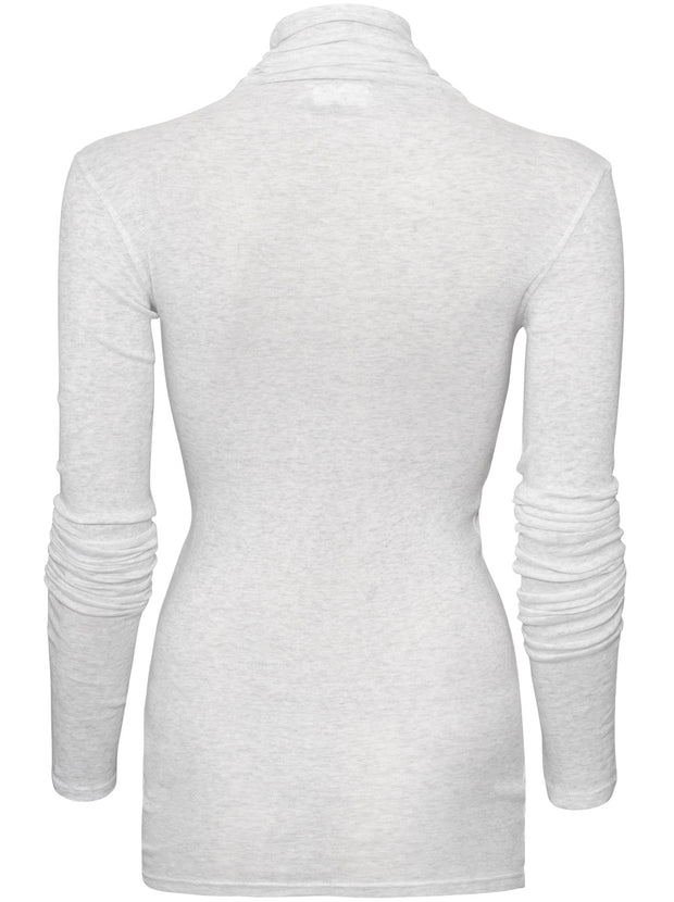 Massachusettes Supima Cotton Turtleneck - Heather Grey