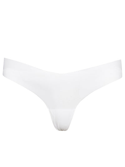 Classic Solid Thong - White