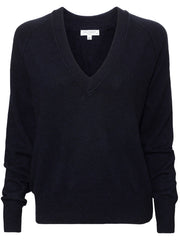 Madalene V-Neck Cashmere Sweater - Dark Navy
