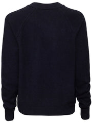 Madalene V-Neck Cashmere Sweater - Dark Navy