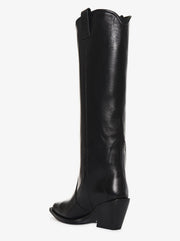 Tall Tania Leather Boots - Black