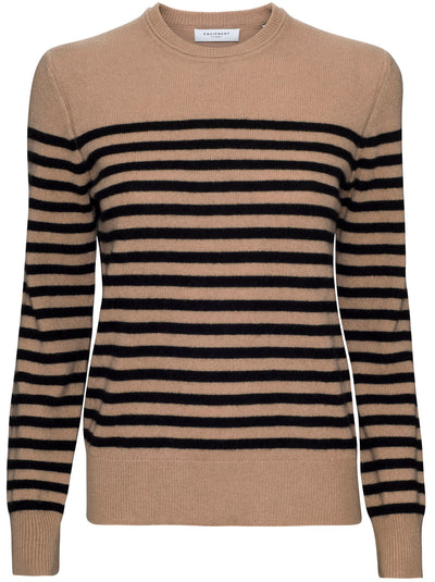 Sanni Striped Cashmere Sweater - Camel / Black