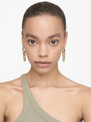 Gradual Link Earrings - Gold