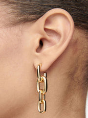 Gradual Link Earrings - Gold