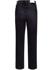 70's High-Rise Stovepipe Jeans - Washed Noir