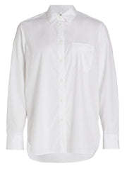 Maxine Button Down Cotton Shirt - White