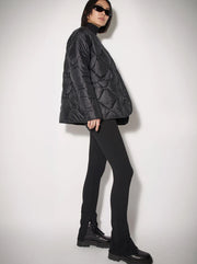 Andy Quilted Bomber Jacket - Black
