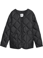 Andy Quilted Bomber Jacket - Black