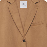 Quinn Oversized Wool Blazer - Camel