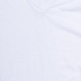 The Slub Vee Neck Tee - Bright White