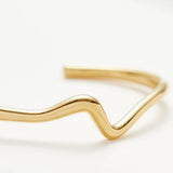 Molten Wave Cuff Bracelet - Gold