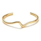Molten Wave Cuff Bracelet - Gold