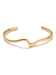 Molten Wave Cuff Bracelet - Gold