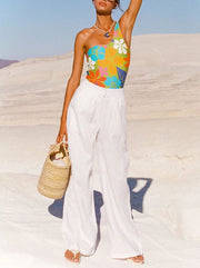 Circa High-Waisted Linen Pants - White