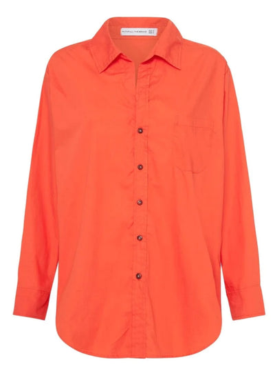 Tropea Oversized Cotton Shirt - Morange