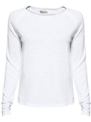 Sonoma L/S Boatneck Cotton Top - White